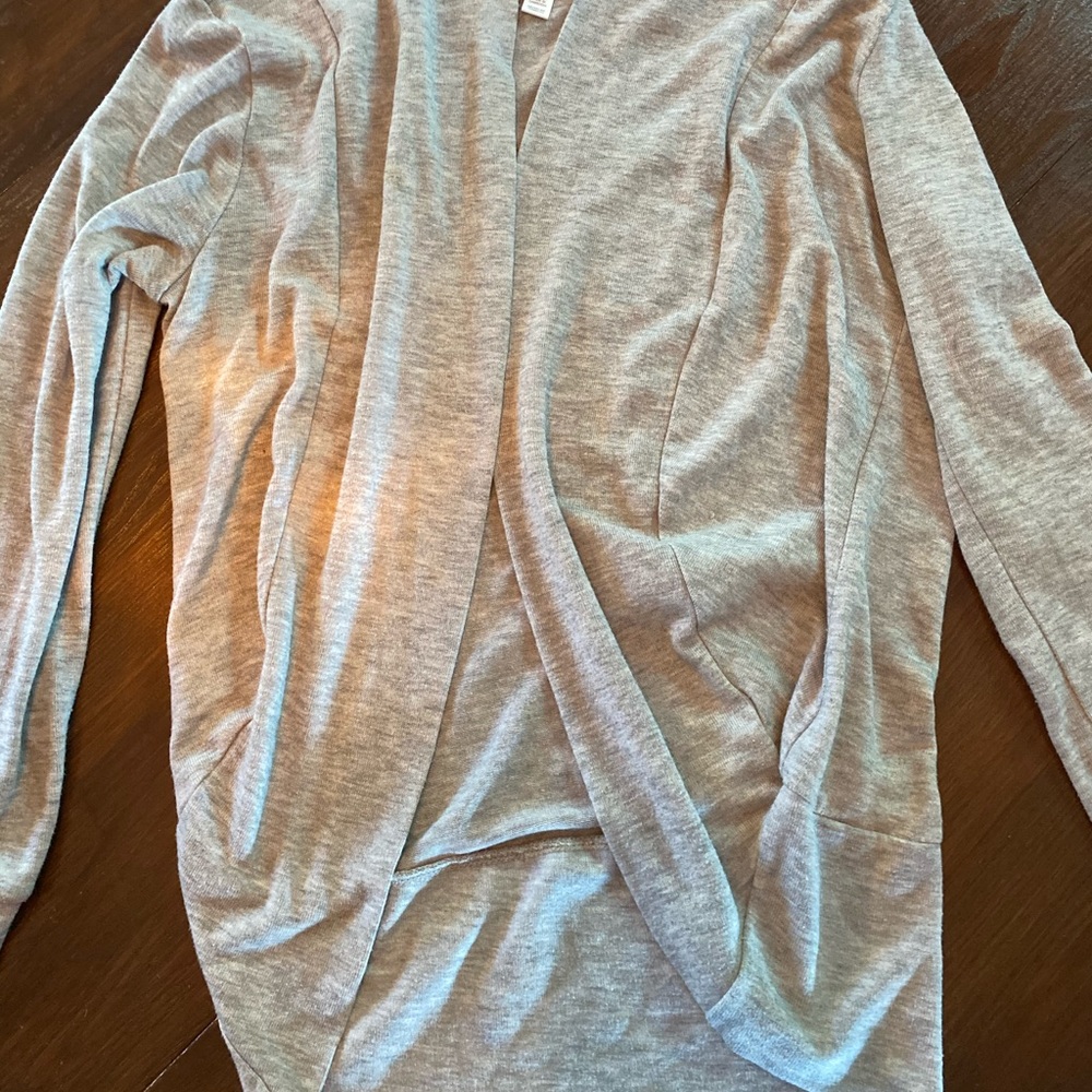 Grey open sweater